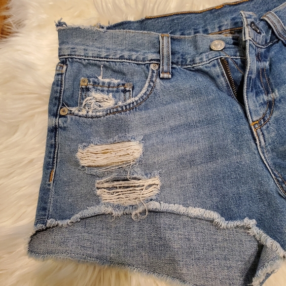 ☀️Rag&Bone Cut off Distressed Shorts Gunner Sz 25 - Picture 4 of 8